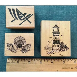 Beach Themed Rubber Stamps